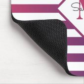 Monogram moderne Paarse Ombre Stripes Muismat (Hoek)