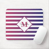 Monogram moderne Paarse Ombre Stripes Muismat (Met muis)