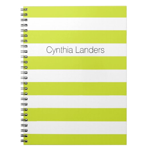 Monogram moderne paarse strepen notitieboek (Voorkant)