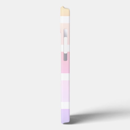 Monogram moderne pasteelregenboogstripes Case-Mate iPhone case (Achterkant / Links)