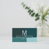 Monogram moderne Retro Colors #17 Visitekaartje (Staand voorkant)