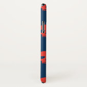 Monogram. Moderne rode en witte schedels. Case-Mate iPhone Case (Achterkant / rechts)