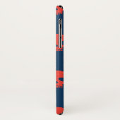 Monogram. Moderne rode en witte schedels. Case-Mate iPhone Case (Achterkant/links)