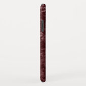 Monogram moderne rode fluweel faux stof Case-Mate iPhone case (Achterkant/rechts)