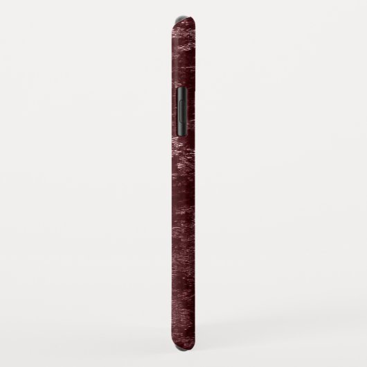 Monogram moderne rode fluweel faux stof Case-Mate iPhone case (Achterkant/rechts)