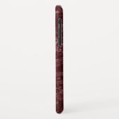 Monogram moderne rode fluweel faux stof Case-Mate iPhone case (Achterkant/links)