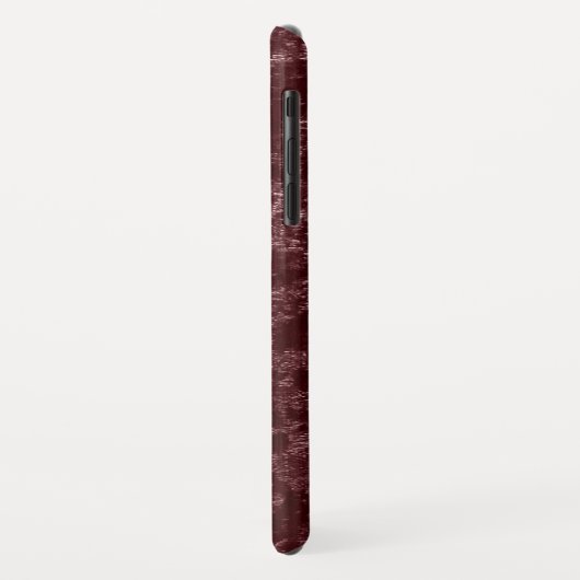 Monogram moderne rode fluweel faux stof Case-Mate iPhone case (Achterkant/links)