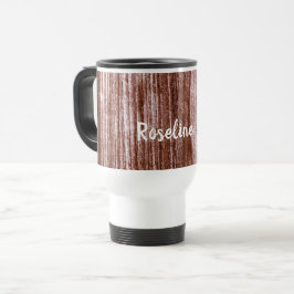 Monogram Moderne Roos bruine reismuis Reisbeker