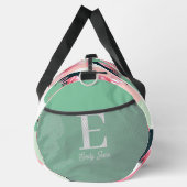 Monogram moderne roze flamingo geometrische meisje plunjezak (Rechts)