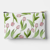 Monogram Moderne Roze Tulp Bloem Etui (Achterkant)