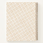 Monogram moderne rustieke tartan Keuken Bruin Notitieboek (Achterkant)