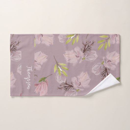 Monogram moderne rustige kleur van de passievruch bad handdoek (Handdoek)