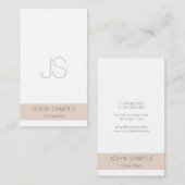 Monogram Moderne Sjabloon Professioneel Elegant Visitekaartje (Voorkant / Achterkant)