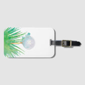 Monogram | Moderne sport | Golfbal in Waterverf Bagagelabel (Voorkant (horizontaal))