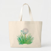 Monogram | Moderne sport | Golfbal in Waterverf Grote Tote Bag (Voorkant)