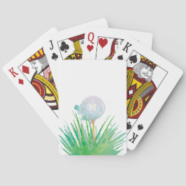 Monogram| Moderne sport| Golfval in Waterverf Pokerkaarten