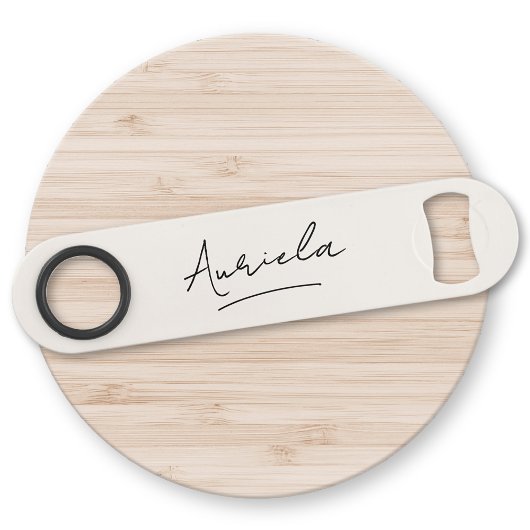 Monogram Moderne Stijlvolle Eenvoudige Handtekenin Speed Flessenopener