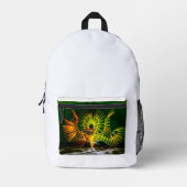 Monogram moderne typografie bedrukte rugzak (Voorkant)