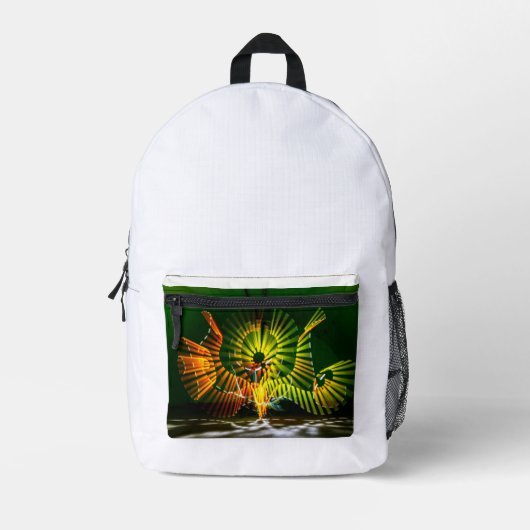 Monogram moderne typografie bedrukte rugzak (Voorkant)