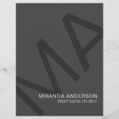 Monogram Moderne Vetgedrukte Typografie Profession Flyer (Voorkant)