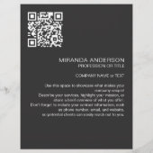 Monogram Moderne Vetgedrukte Typografie Profession Flyer (Achterkant)