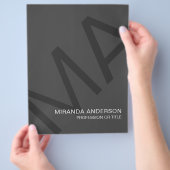 Monogram Moderne Vetgedrukte Typografie Profession Flyer (Hand)