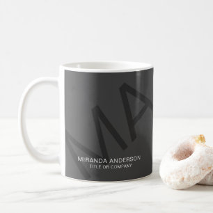 Monogram Moderne Vetgedrukte Typografie Profession Koffiemok