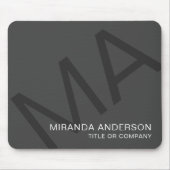 Monogram Moderne Vetgedrukte Typografie Profession Muismat (Voorkant)