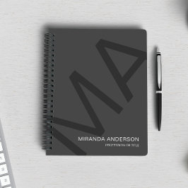 Monogram Moderne Vetgedrukte Typografie Profession Notitieboek