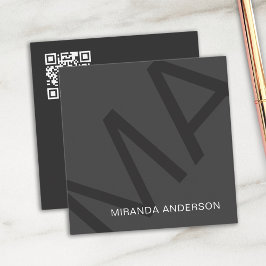 Monogram Moderne Vetgedrukte Typografie Profession Vierkante Visitekaartje