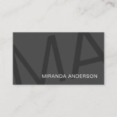 Monogram Moderne Vetgedrukte Typografie Profession Visitekaartje (Voorkant)