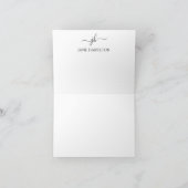 Monogram Moderne Zakelijke Bedankkaart (Binnen)