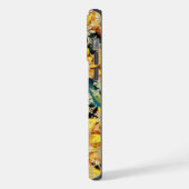 Monogram Moderne Zonnebloem Glitter Gepersonalisee iPhone Hoesje (Linkerkant)