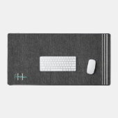 Monogram Moderne Zwarte Denim Print Platinum Accen Bureaumat (Keyboard & Muis)