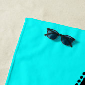 Monogram Moderne Zwarte Elektrische Gitaar / Aqua  Strandlaken (In situ)