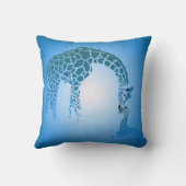 Monogram moeder en Baby | blauw Kussen (Achterkant)