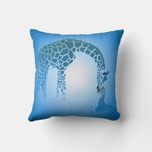 Monogram moeder en Baby | blauw Kussen (Achterkant)