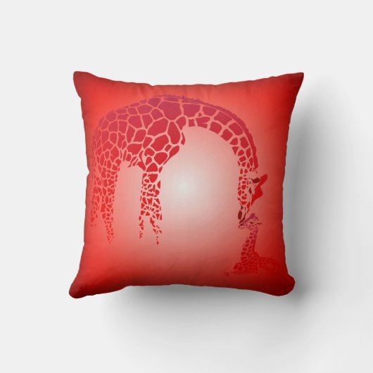 Monogram moeder en Baby | rood Kussen (Achterkant)