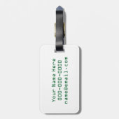 Monogram Moederbord Computer Circuit - Donkergroen Bagagelabel (Achterkant verticaal)