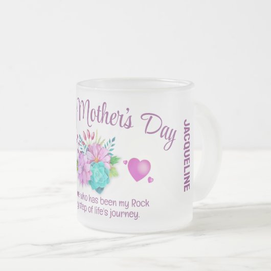 Monogram Moederdag Matglas Koffiemok (Voorkant rechts)