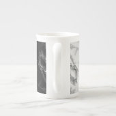 Monogram Mok - Black White Marble Stone (Achterkant)