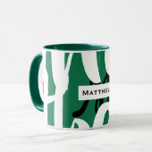 Monogram Mok Groen Zwart-wit (Voorkant links)