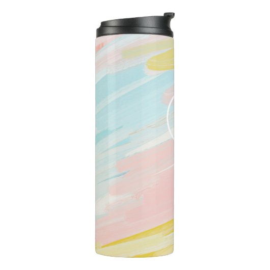 Monogram mok van geblazen schilderij geïsoleerde t (Gedraaid links)