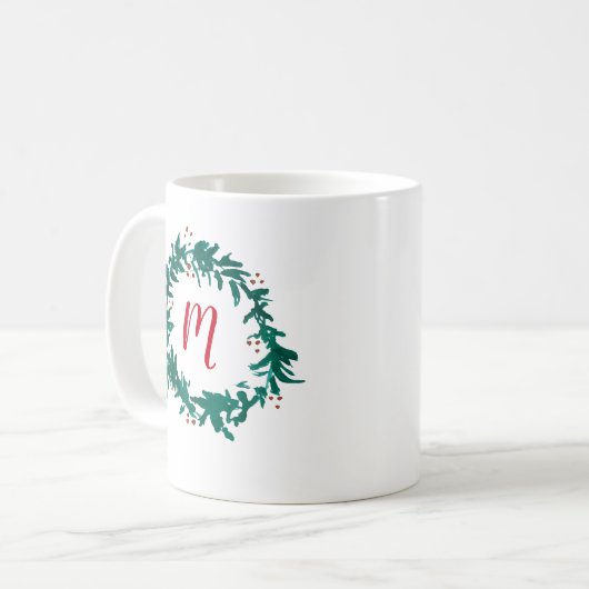 Monogram Mok voor schurende bessen koffie (Voorkant links)