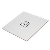 Monogram monochrome minimalistische rechthoek tegeltje (Zijkant)