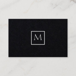 Monogram monochrome minimalistische rechthoek visitekaartje