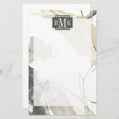 Monogram | Monochrome Momentum Briefpapier (Voorkant / Achterkant)