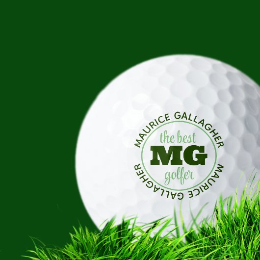 Monogram monogram beste golfer naam golfballen