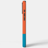 Monogram Monogram Gemakkelijk Modern Oranje Blauw Case-Mate iPhone Case (Achterkant / Links)