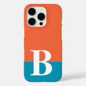 Monogram Monogram Gestempeld Eenvoudig Modern Oran Case-Mate iPhone Case (Achterkant)